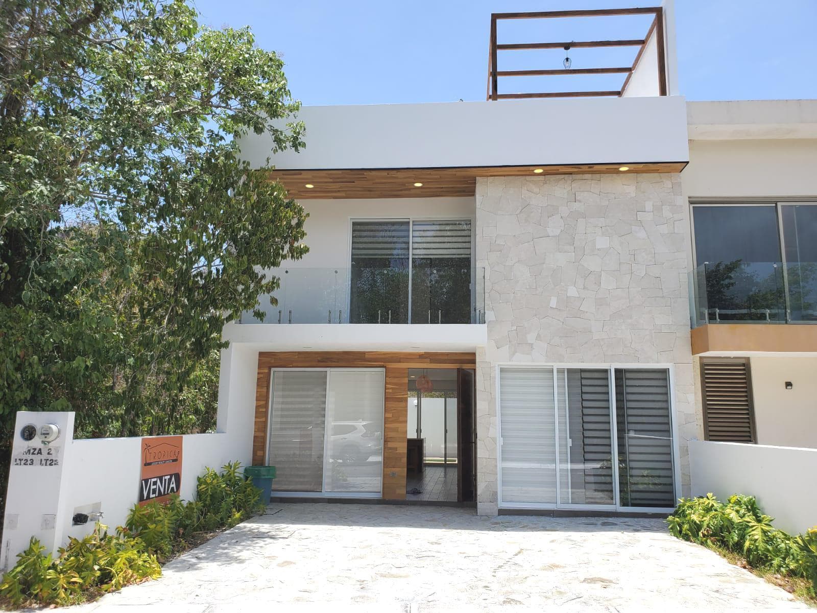 CASA EN VENTA 4REC 4.5 BAÑOS EN RIVIERA MAYA PUERTO MORELOS CON ALBERCA PRIVADA