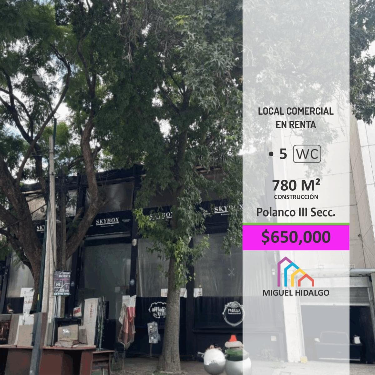 Commercial Space for Rent on Goldsmith Avenue, Polanco 3rd Section, Miguel Hidalgo.