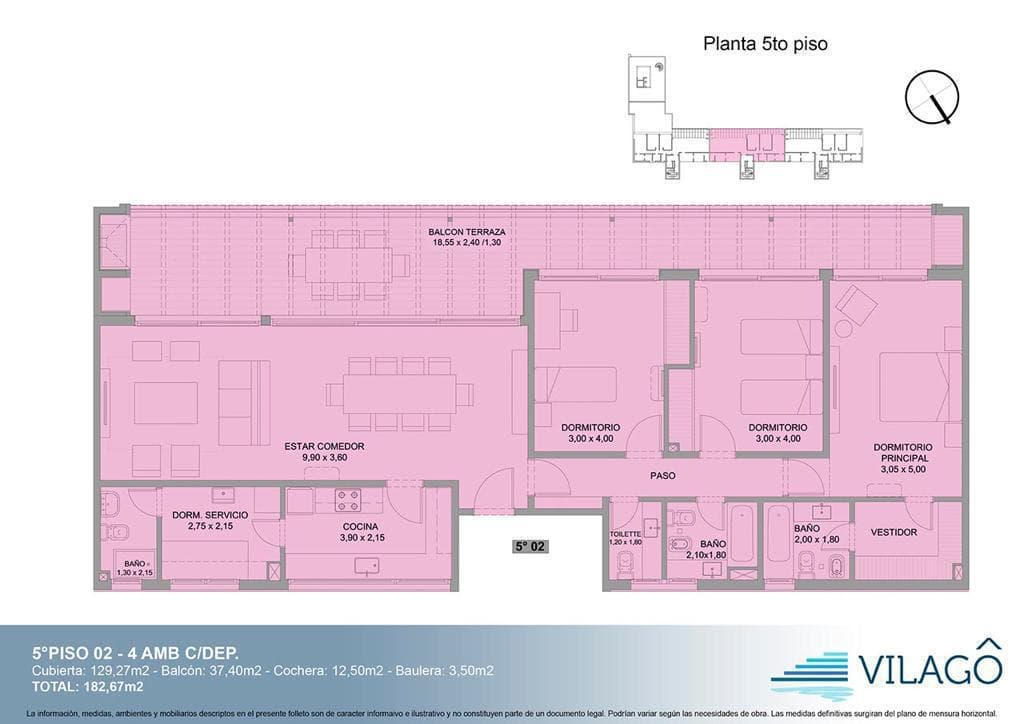 Apartment for Sale 4 Rooms Vilago Apartment continuous balcony - garage and storage room - PREMIUM-NORDELTA-