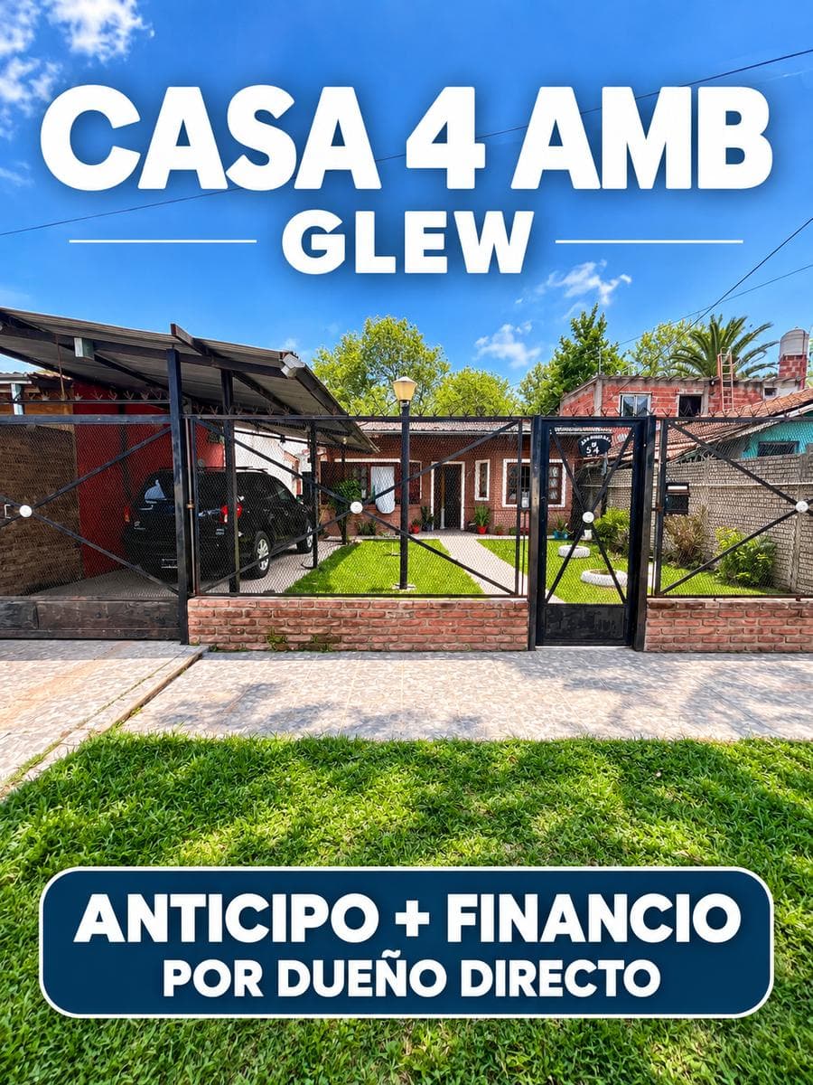 Urgente Financio Casa 4 Amb en Glew