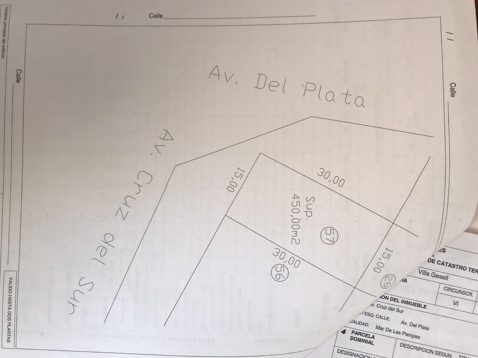 Lot with an approved development plan in Mar De Las Pampas