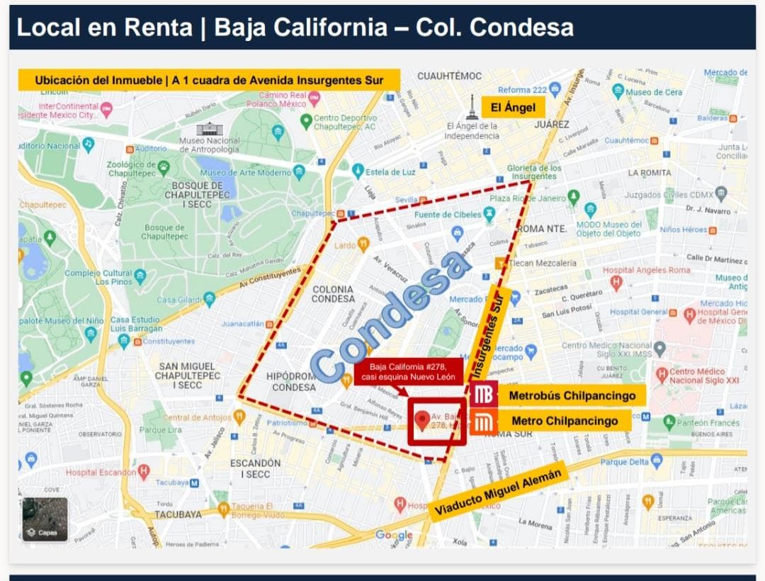 COMMERCIAL SPACE FOR RENT: $70,000, BAJA CALIFORNIA, CONDESA NEIGHBORHOOD. 120 M2.