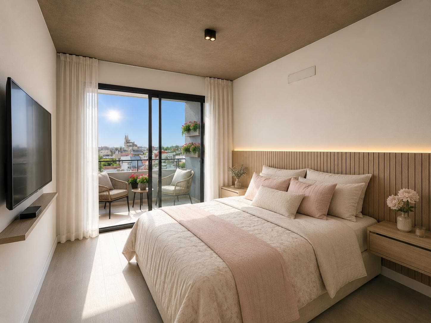 2-ROOM APARTMENT FACING THE STREET WITH A TERRACED BALCONY AND BRAND-NEW AMENITIES - UNOBSTRUCTED VIEWS