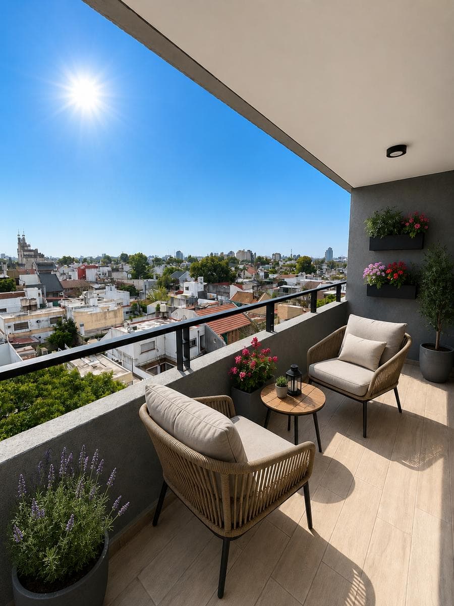2-ROOM APARTMENT FACING THE STREET WITH A TERRACED BALCONY AND BRAND-NEW AMENITIES - UNOBSTRUCTED VIEWS