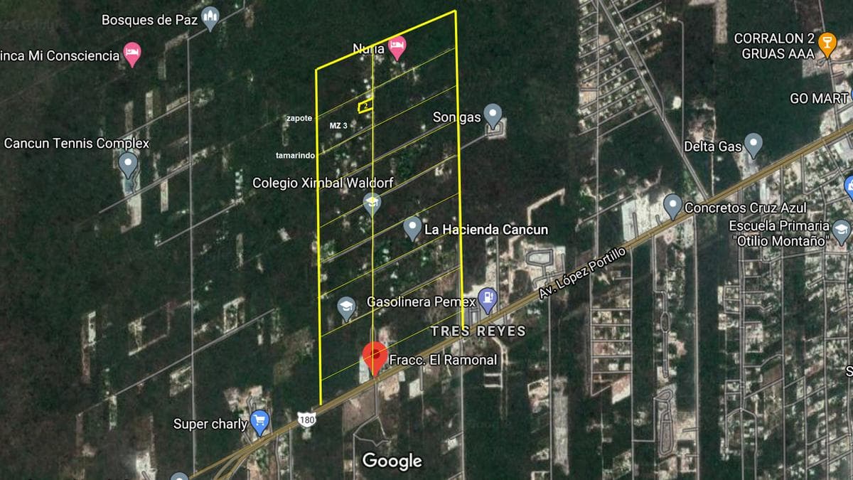 Eco-Friendly Lot with Electricity, 2,250 m² for Sale, El Ramonal, Cancún-Mérida