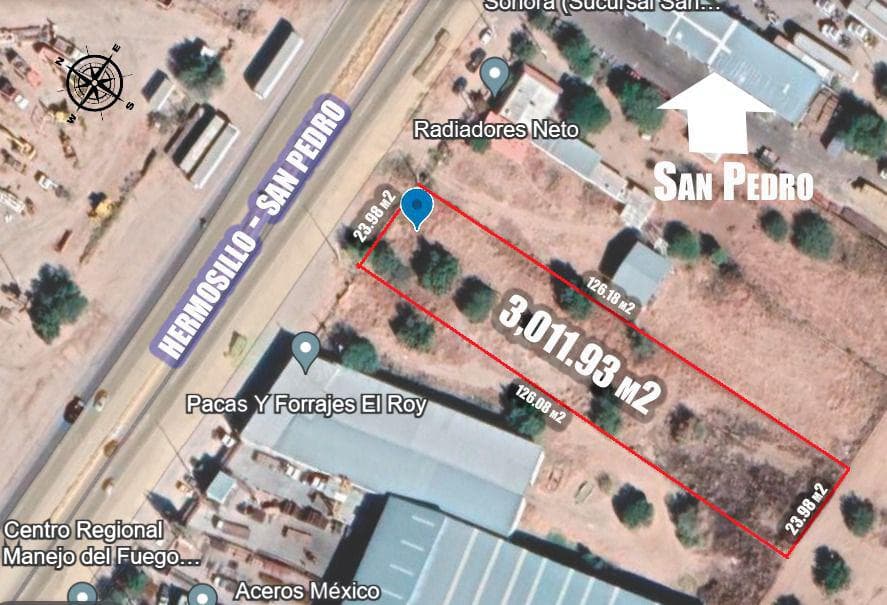Excellent lot in San Pedro, right off the road at the entrance.