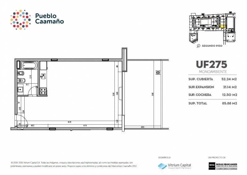 Brand-new 1- or 2-bedroom apartment - Pueblo Camaño - Pilar - UF 275