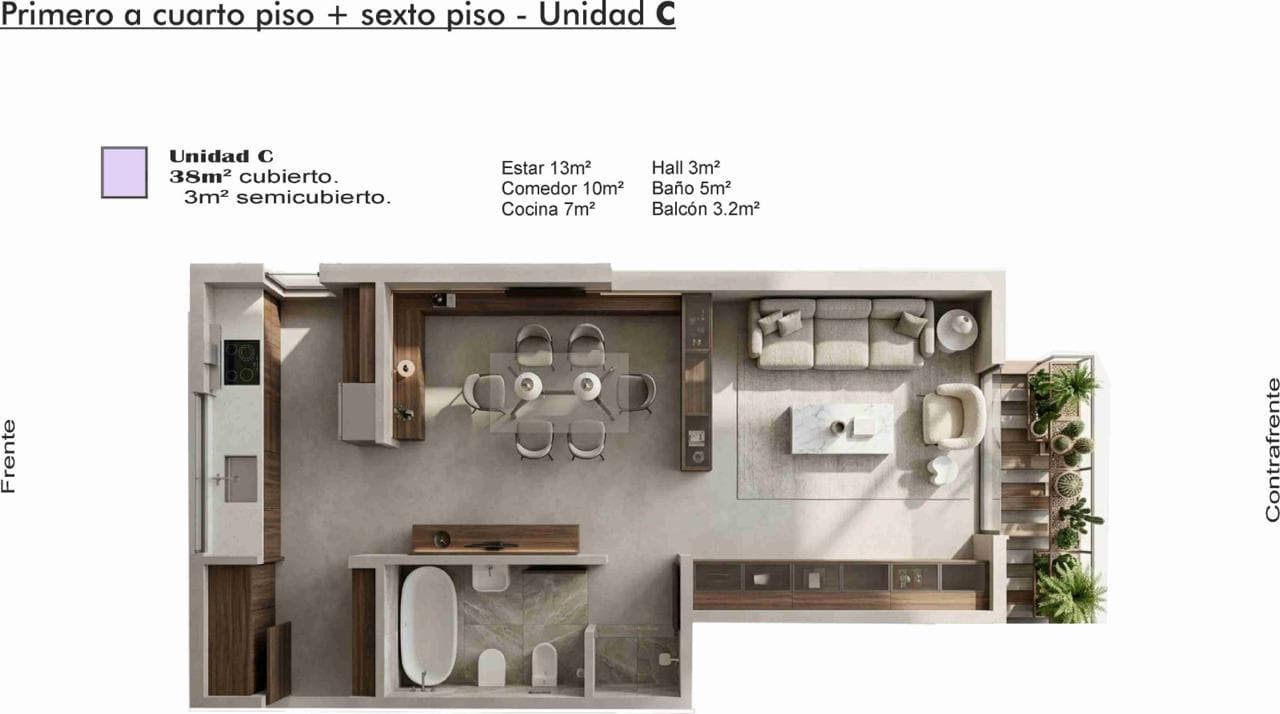 Departamento venta monoambiente Olivos a estrenar
