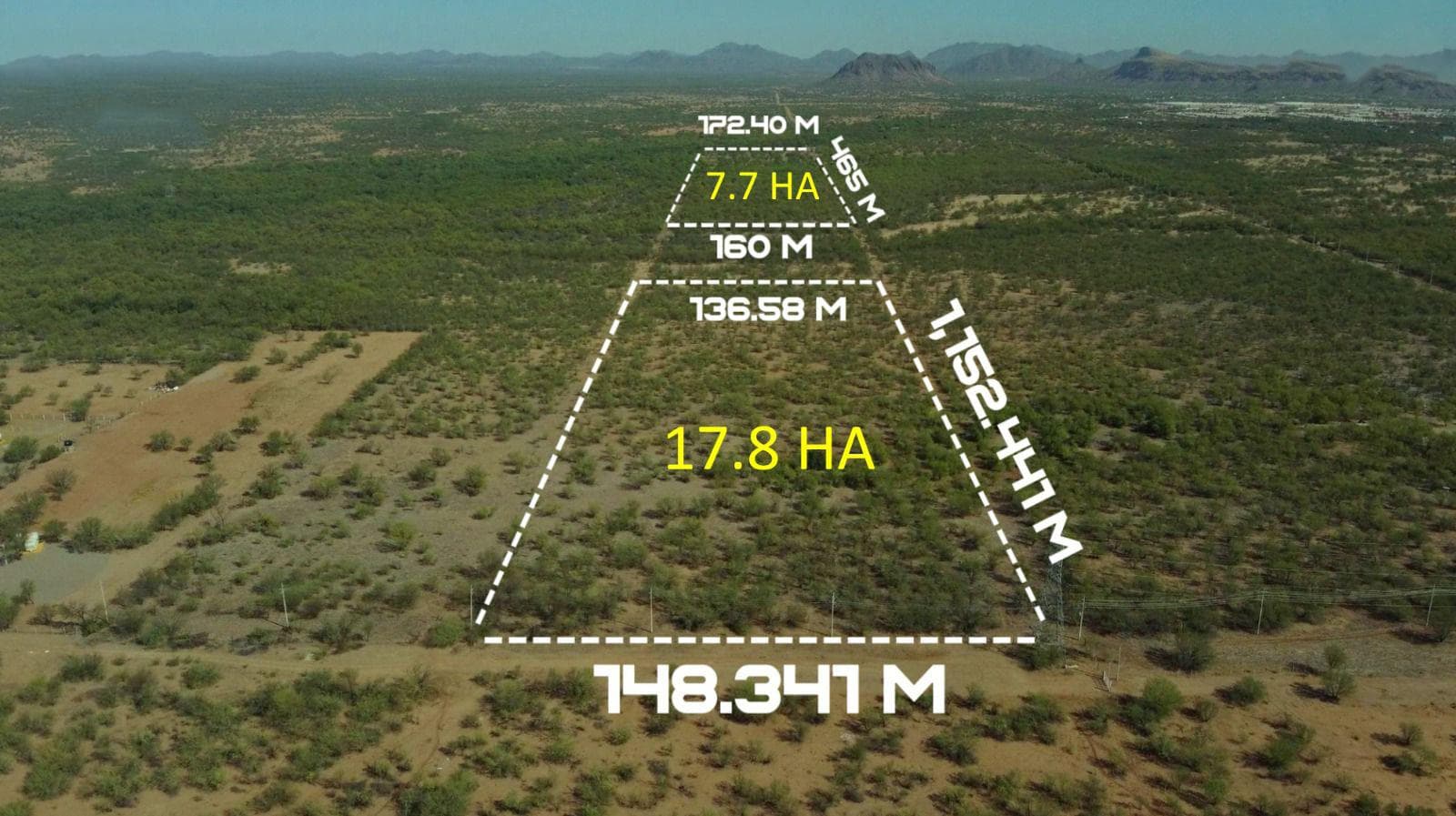 2 lots for sale located along the road to Bahía de Kino, northwest of the city