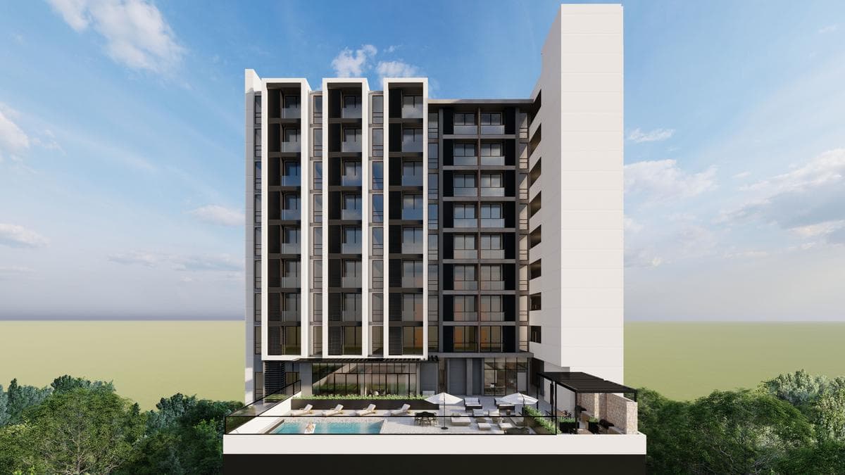 Apartments with amenities and offices in Temozon Norte