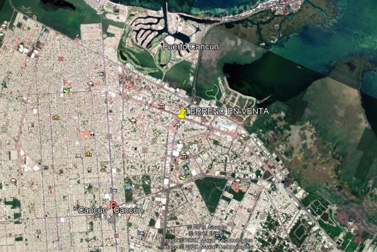 5 Lots for Sale, Each Measuring 1,725 m2, on Avenida Xcaret, Downtown Cancún