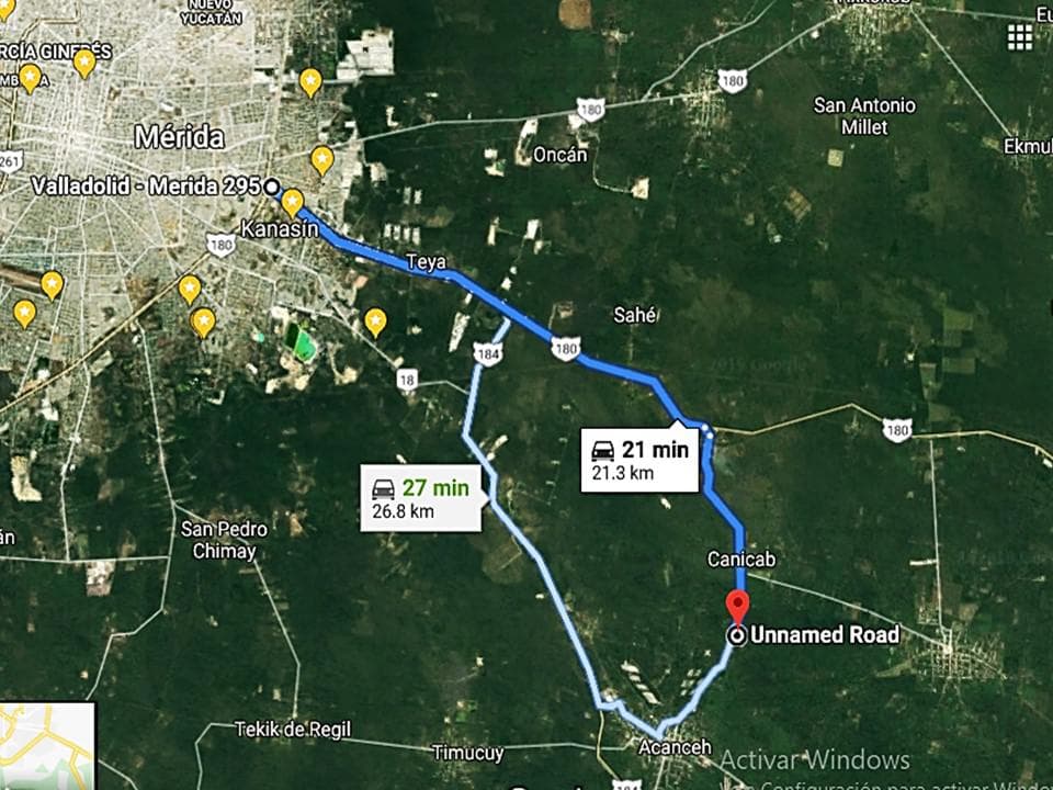 7 hectares just 60 meters from the Canicab–Acanceh Highway