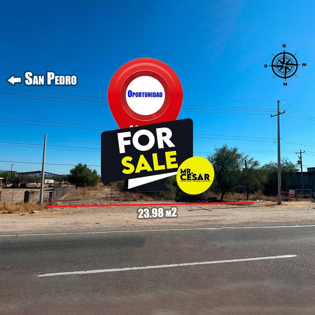 Excellent lot in San Pedro, right off the road at the entrance.