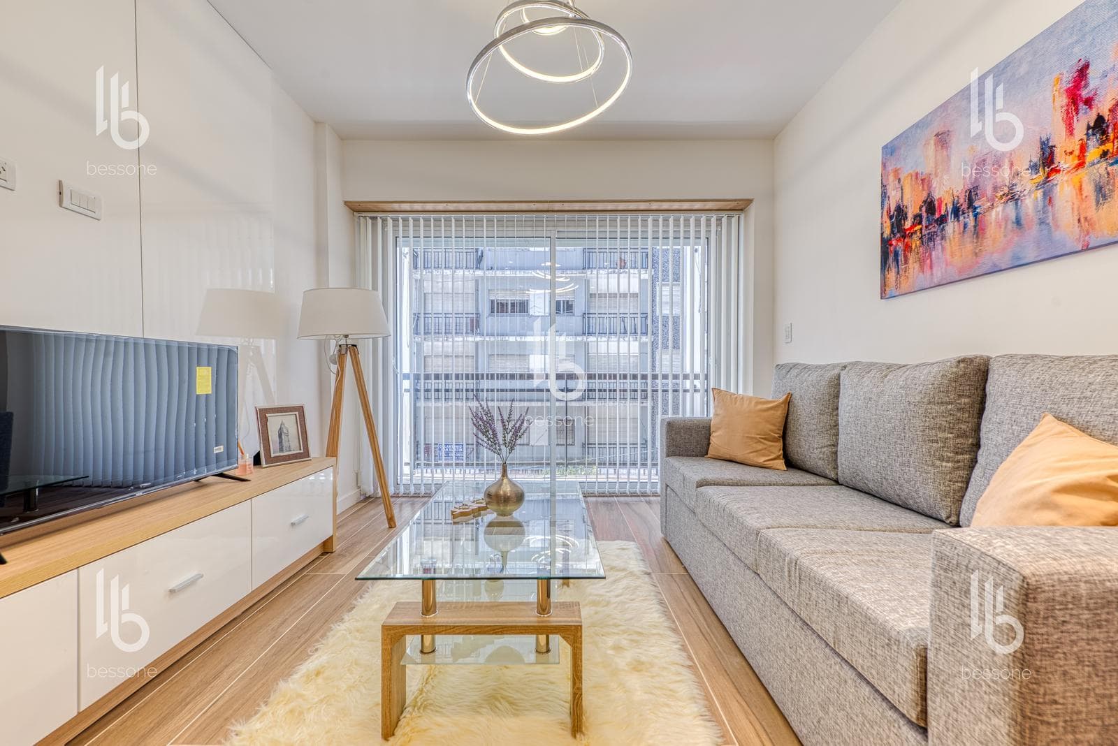 3-Room Apartment with Balcony, Recycled Furniture, Downtown Area