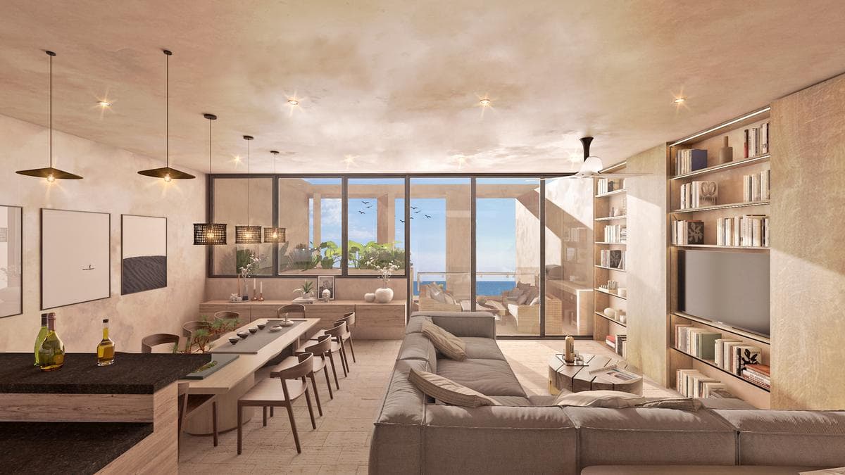 Beachfront Penthouse for Sale in Mérida, Yucatán, in Telchac.