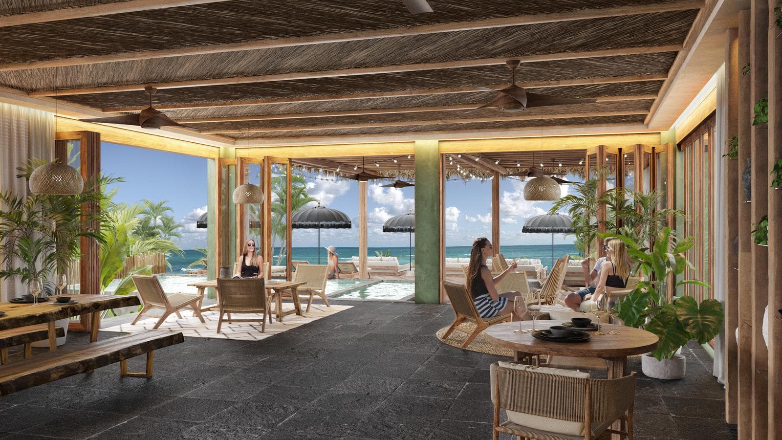 Beautiful 1-Bedroom Apartment in an Oceanfront Building for Sale in Bahía Tankah, Tulum P4043