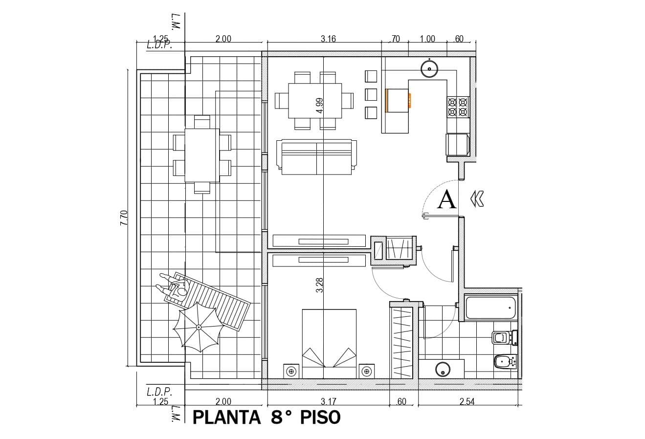 Two-room apartment for sale in Almagro