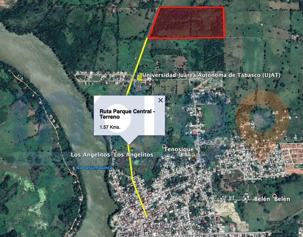 Land for Sale in Tenosique, Tabasco, Next to the UJAT