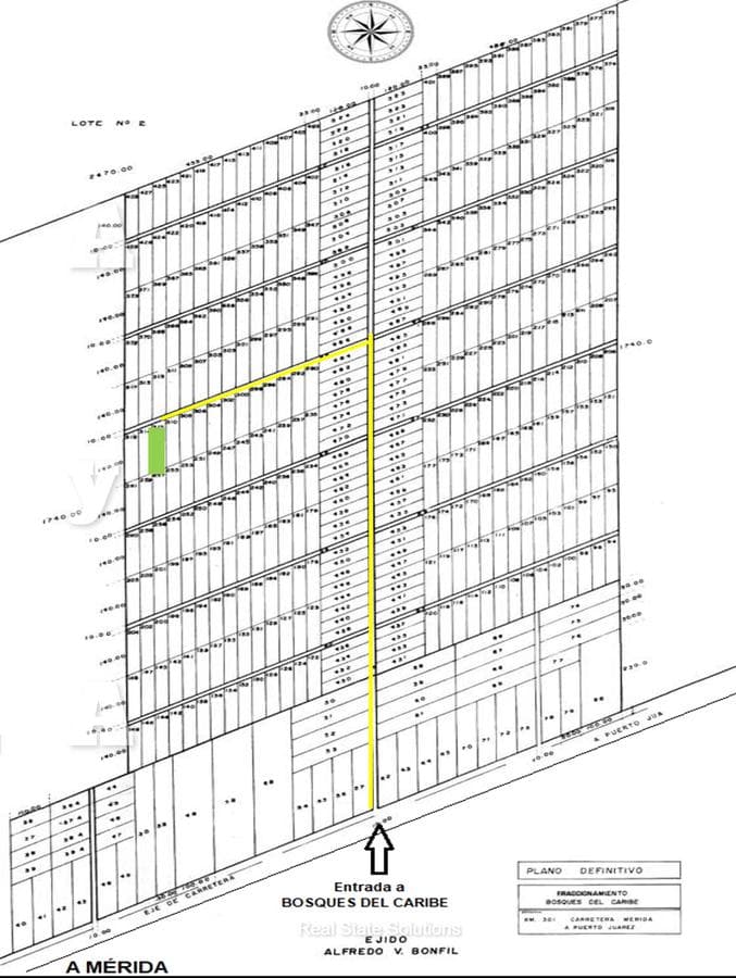 Land for Sale: 4,900 m² on the Cancún-Mérida Highway. Bosques del Caribe, Cancún