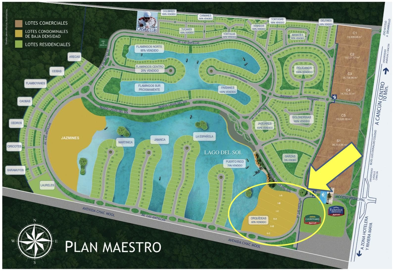 Large plot of land for apartment construction in Cancún