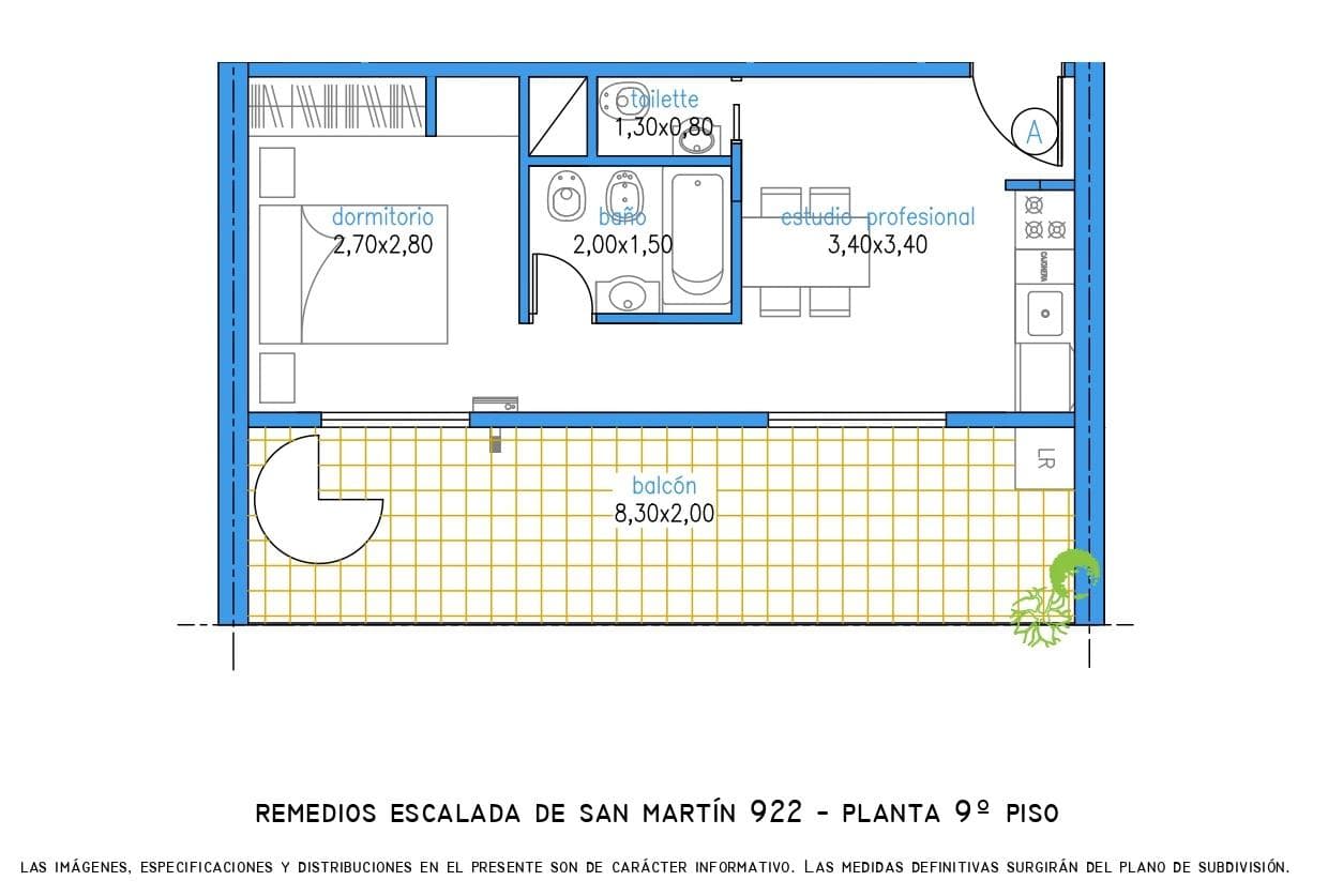 Two-room apartment - Villa Crespo - for sale