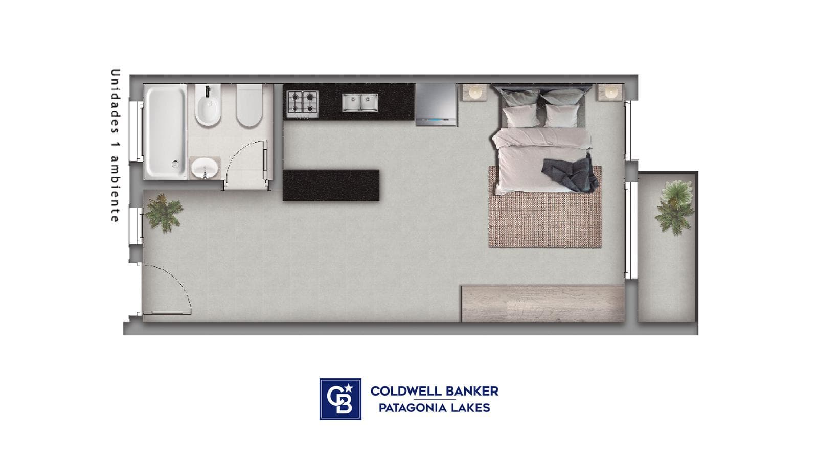 FOR SALE: 41-square-meter studio apartment (under construction) in downtown San Martín de los Andes
