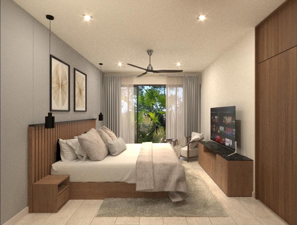 Apartment for sale in Mérida, Yucatán, in Temozón Norte, with 3 bedrooms and a pool.
