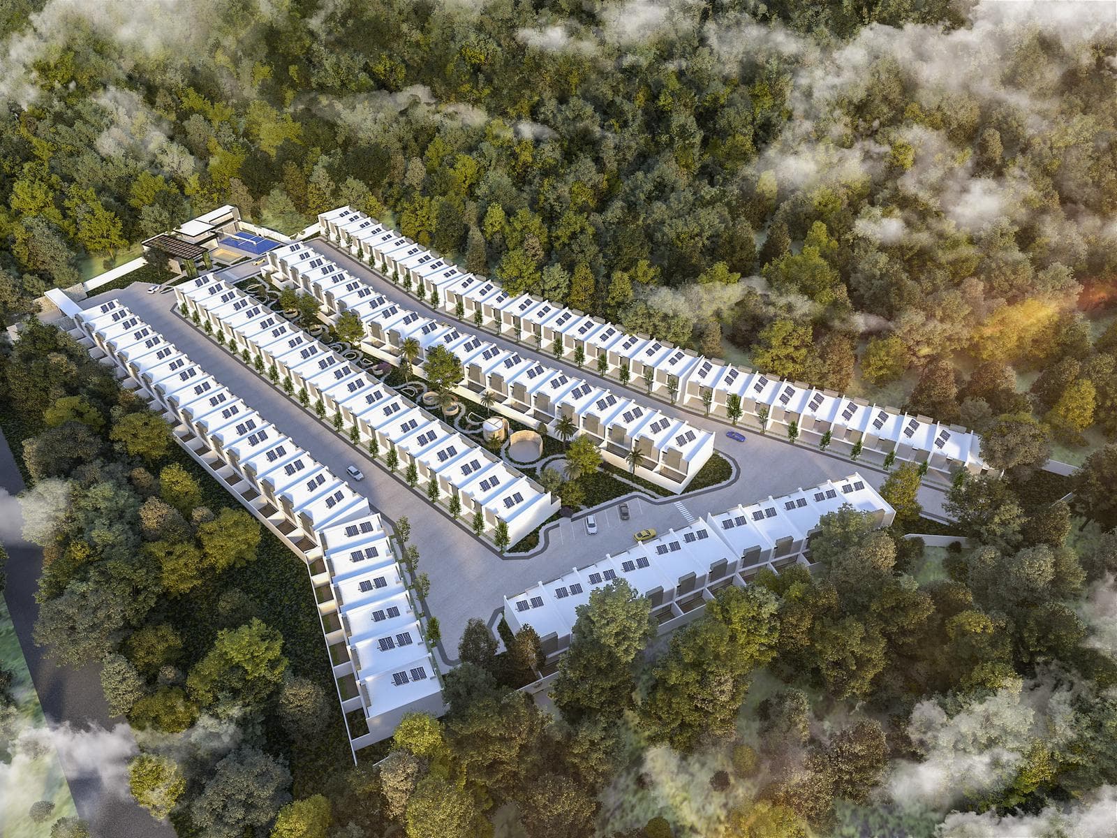 Smart Townhouse with Solar Panels and a Home Automation System