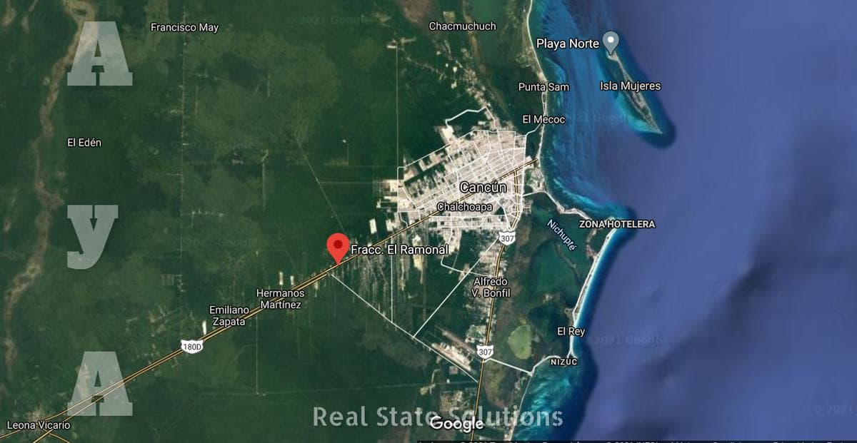 Eco-Friendly Lot, 3,750 m² for Sale, El Ramonal Subdivision, Km 15, Cancún-Mérida
