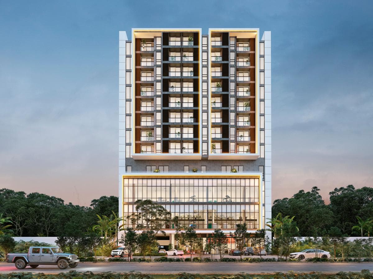 Apartments with amenities and offices in Temozon Norte