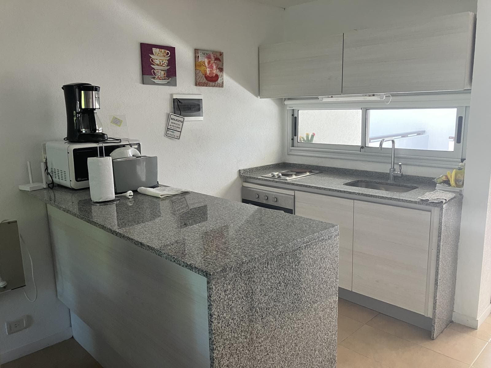 Apartment with amenities and services.