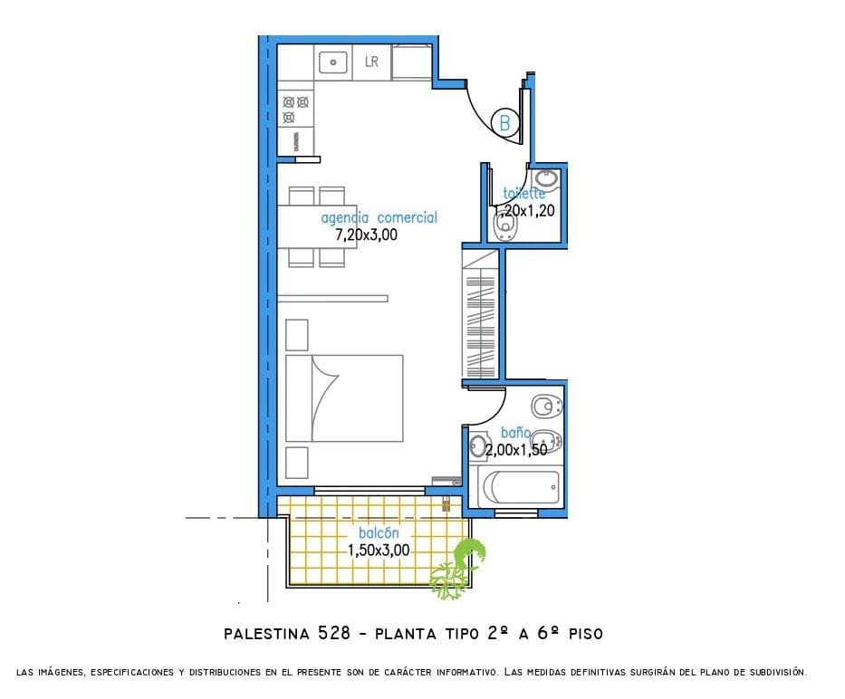 Studio apartment for sale in Almagro