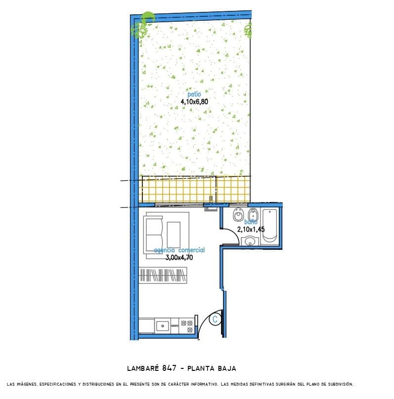 Studio apartment for sale in Almagro