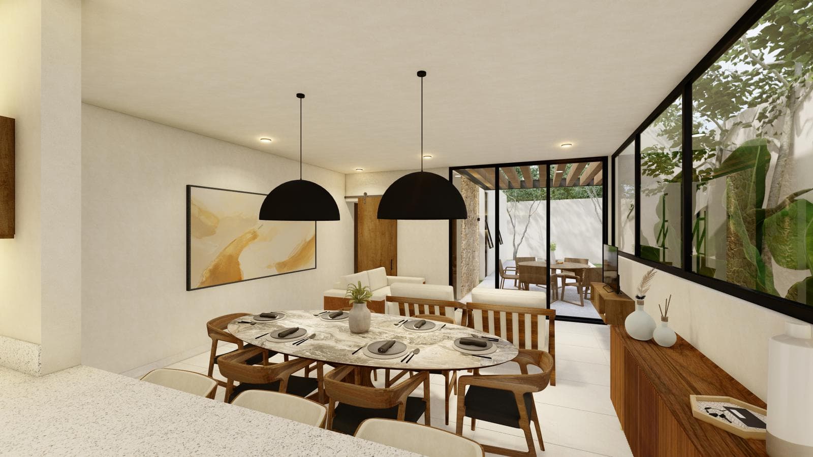 Privada Oviedo: Single-Story House with 3 Bedrooms