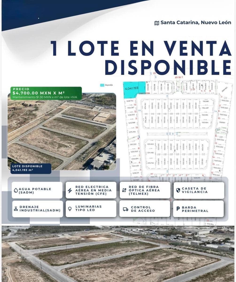Land in the Santa Catarina Industrial Park