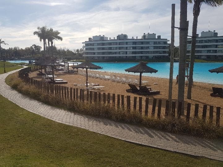 Apartment - Lagoon Pilar: 2-room apartment on the ground floor with a garden and garage