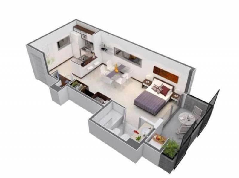 STUDIO APARTMENT/OFFICE FOR SALE WITH BALCONY OVERLOOKING JB JUSTO Y VERA—SUITABLE FOR PROFESSIONAL USE