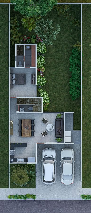 House in a Private Residential Community with 3 Models to Choose From in Conkal
