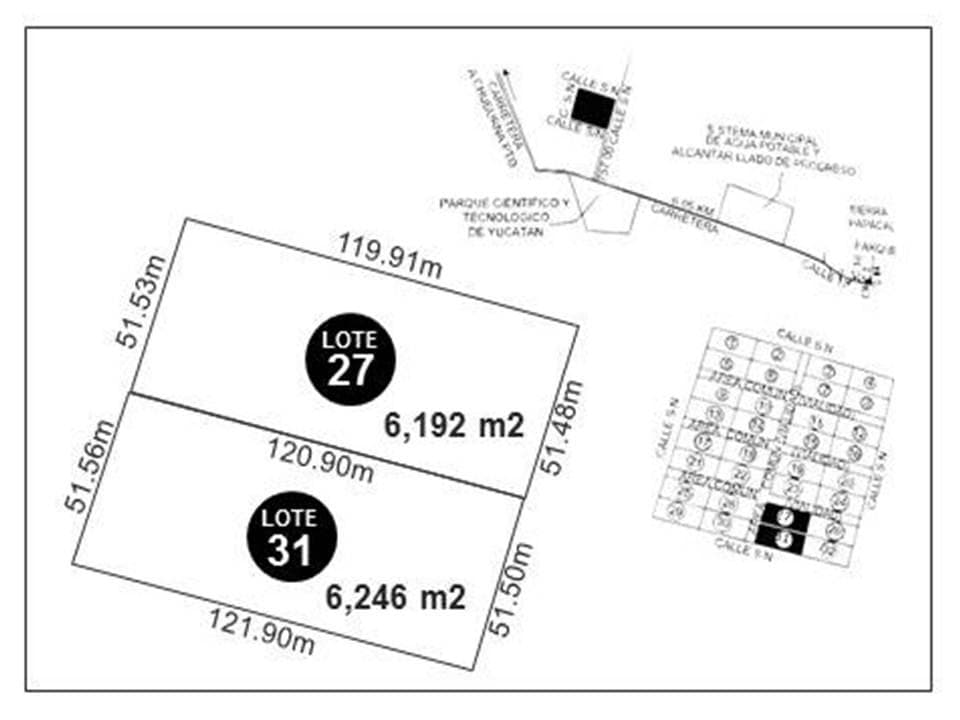 Lots in Sierra Papacal, 550 meters from the Science Park