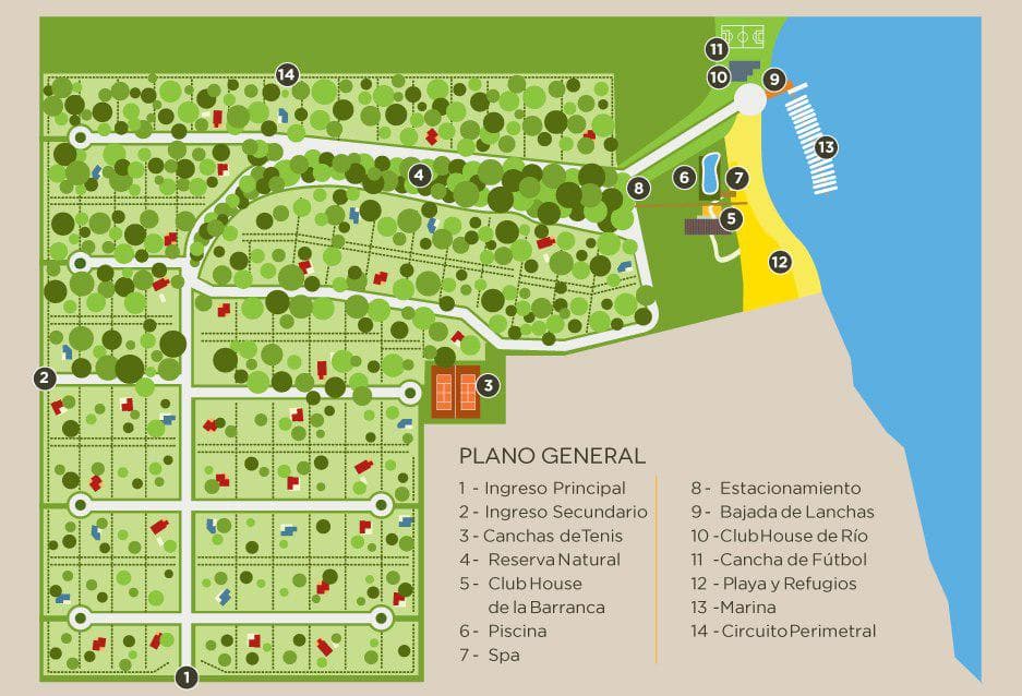 Lot in General Lagos - River - Tennis - Clubhouse