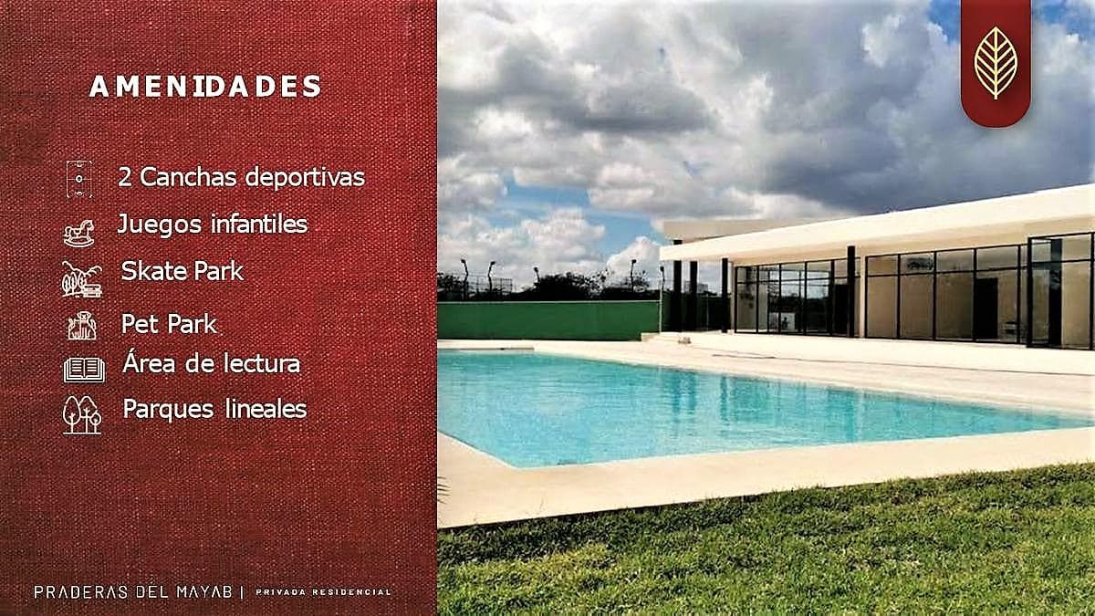 Residential lots on Privada Praderas del Mayab Conkal. Road to Chicxulub