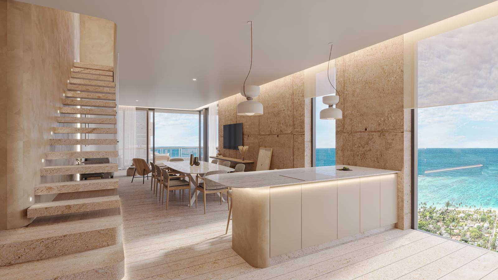 4-Bedroom, 4-Bathroom Oceanfront Penthouse for Sale in Puerto Morelos