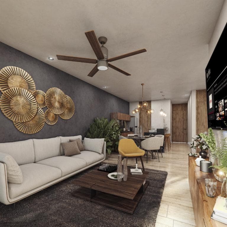Apartment for Rent WITH ELEVATOR AND 2 BEDROOMS in San Ramón Norte, Mérida, Yucatán.