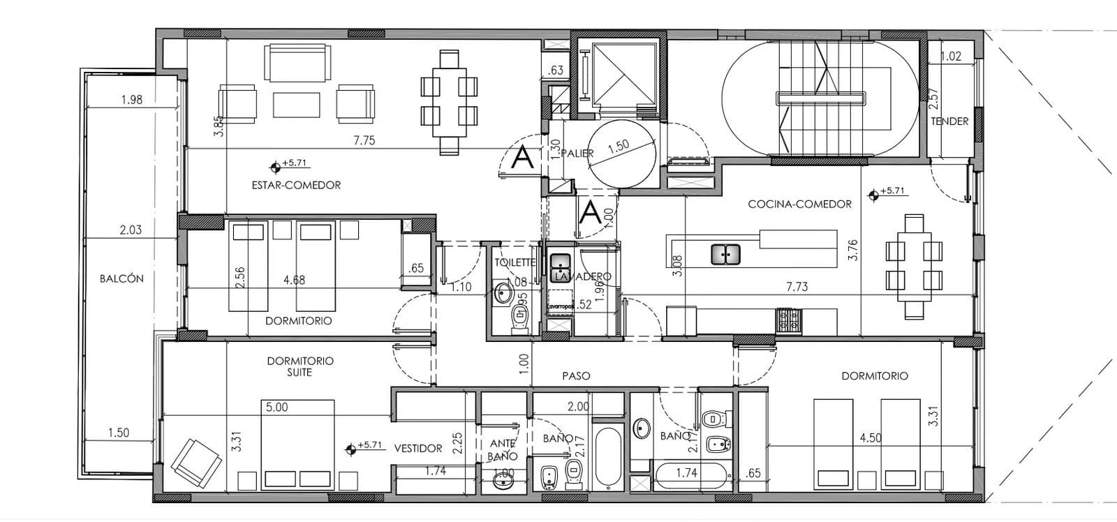4-room apartment in Caballito for sale