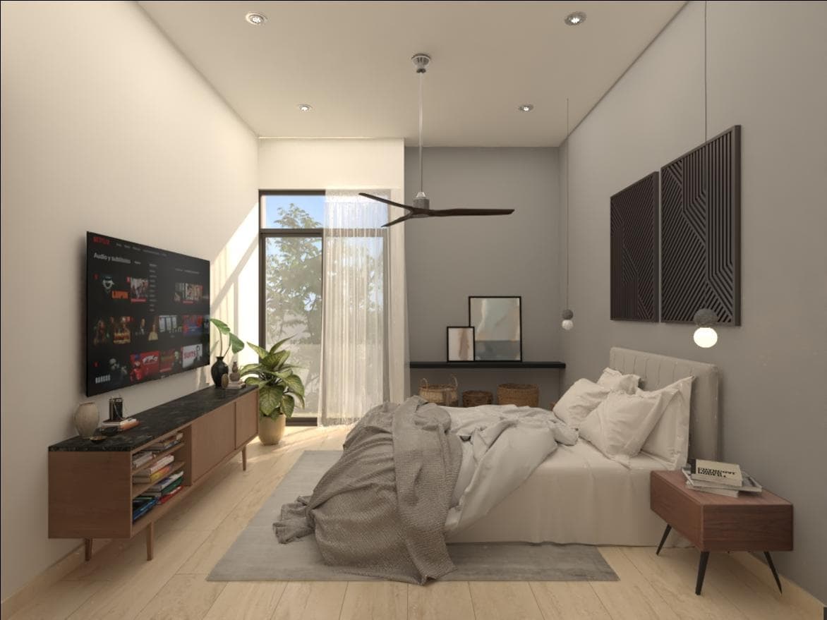 Apartment for sale with 2 bedrooms, a rooftop, and a pool in Mérida, Yucatán, Temozón Norte.