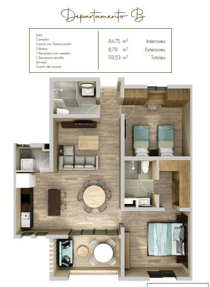 Pre-Sale Apartment, 2 Bedrooms, Aqua Residencial, Av. Huayacán, Cancún