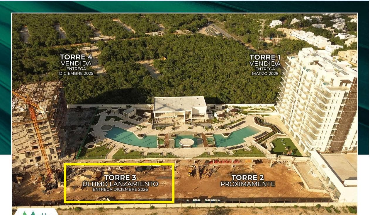 Pre-Sale Apartment, 3 Bedrooms, 25 Amenities, Av. Huayacán, SM 312, Cancún