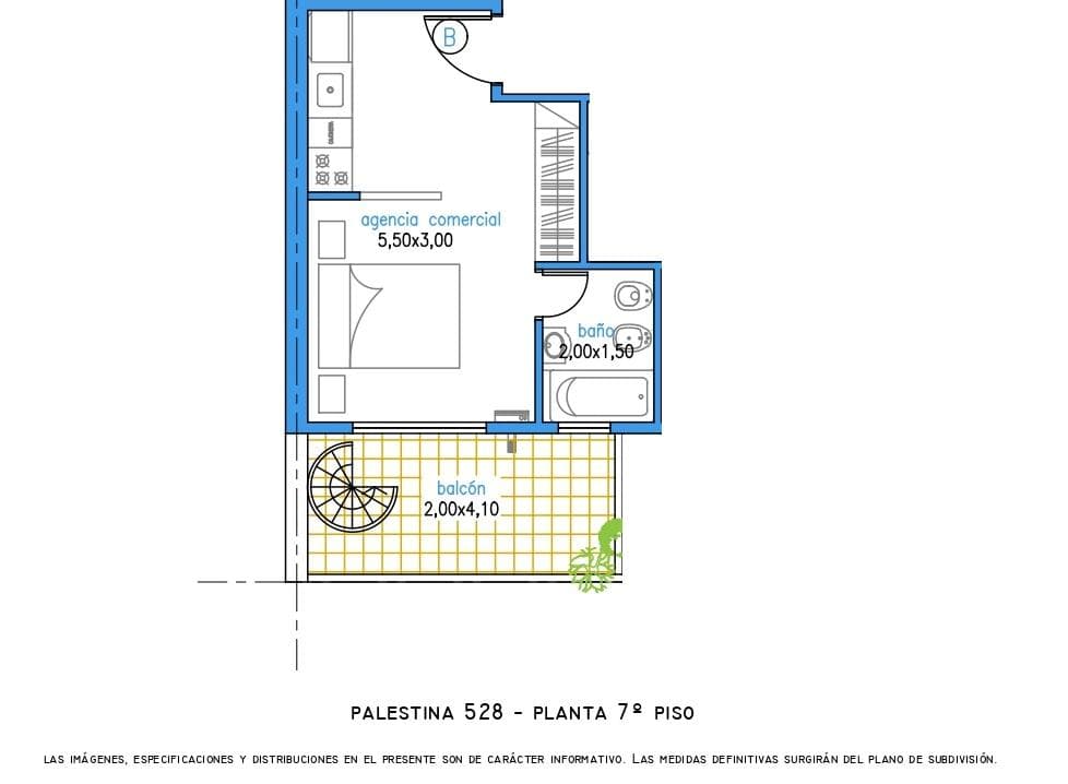 Studio apartment in Almagro