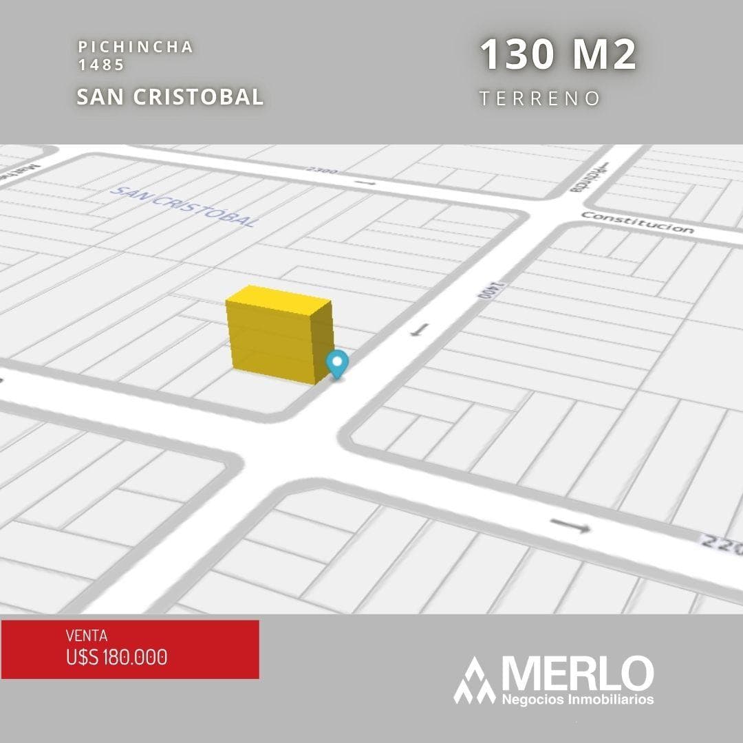Lot: 143 m² - On Pichincha Street, around 1400