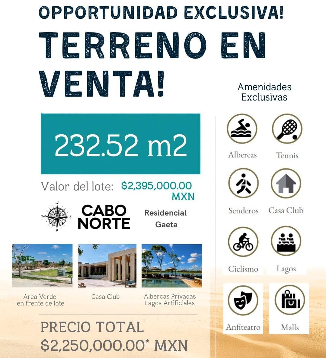 GREAT PRICE: Residential Lot on Privada Gaeta in Cabo Norte